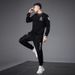 Men's European Black Casual Pants 2024 Slim Fit Fashion Brand Letter Print Sweatpants Trousers Overalls for Men_viptrois.com