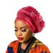 Women's Scarves Ethnic Heavy Industry Flower Beauty Strip Two Layer Sponge Turban Cap_viptrois.com