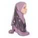 Malay embroidered headscarf crystal linen mesh patchwork hat H012_viptrois.com