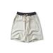 Men's Clothing Light Luxury 390g Linen Design Color Matching Loose Casual Mid Length Pants Men's Five Point Casual Pants Live Broadcast_viptrois.com