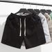 Men's Clothing Casual Sports Knitted Three Quarter Pants Trendy Casual Running Fitness Four Quarter Pants_viptrois.com