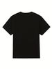 Maglietta Uomo 180g Cotone Puro Girocollo Ricamo Floreale Con Etichetta Moda Traspirante, Top Estivo Adatto Per Attività Outdoor Taglio Regolare_viptrois.com