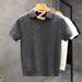 Men's Clothing Short Sleeved Polo Shirt For Men Summer Business High End Slim Fit Versatile Lapel Knitted T Shirt_viptrois.com