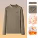 Men's Clothing Half High Collar Men's Bottoming Shirt Autumn And Winter New Style Inner Wear Plus Velvet Thickened Double Sided Warm Mid Collar Top_viptrois.com
