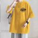 2025 Loose Short-sleeved T-shirt, Round Neck, Printed, Versatile, Large Size, Men's Clothing_viptrois.com