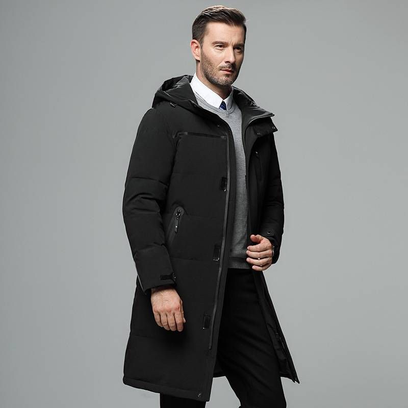 New Cold-proof Clothing For Men, Mid-length Men's Winter Thickened Coat, And Men's Coat For Middle-aged And Elderly People_viptrois.com