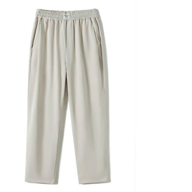 Men's Clothing Men's Lightweight Summer Dress Pants - Smooth, Wrinkle-Resistant & Breathable Straight Fit Trousers With Elastic Waistband_viptrois.com