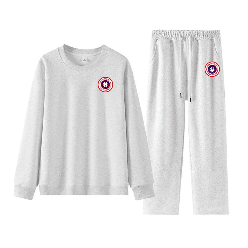 Men's 300GSM Fleece Hoodie & Jogger Set - Heavyweight Streetwear With US Map Embroidery, Youth Casual Outfit_viptrois.com
