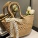 Women's Handle Bags Elegant Bow Straw Woven Bag, Women's Casual Woven Bucket Bag, Single-shoulder Tote Bag_viptrois.com