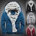 Men Zipper Sweater Coat Outwear Jacket Winter Fleece Hoodie Warm Men's Coats & Jackets Men Jackets Cotton Chaqueta_viptrois.com