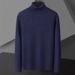 Men's Clothing Turtleneck sweater for men autumn and winter inner wear slim long collar base sweater solid color trendy sweater warm sweater_viptrois.com