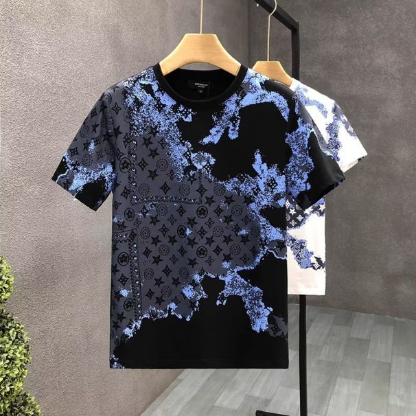 Men's Clothing New Summer Short Sleeved T Shirt Men's Slim Round Neck Top Trendy Brand Casual Student Fashion Men's Wear_viptrois.com