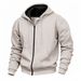 Men’s Fleece-Lined Zip-Up Hoodie – Winter-Ready Warmth & Comfort (Navy/Black/Light Gray/Khaki) – Relaxed Fit, Soft Inner Velvet (S-XXXL)_viptrois.com