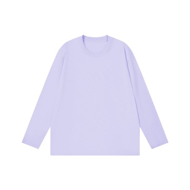 Men's Clothing Heavy Long Sleeved Round Neck T Shirt Men's Autumn Loose Sweater Solid Color Small Neckline Bottoming Shirt Inner Wear_viptrois.com