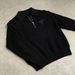 Unisex Vintage Embroidered Half-Zip Sweater – Oversized College Style Pullover With Triangle Logo (S-XXXL, Black/Grey/Khaki)_viptrois.com