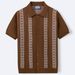 Men's Clothing Men's Summer Striped Jacquard Sweater Short Sleeved Cardigan Casual POLO Shirt SY0141_viptrois.com