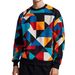 Creative Irregular Square Colorful 3D Digital Print Men's Spring And Autumn Versatile Long Sleeve Loose Crew Neck_viptrois.com