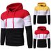 Men's Clothing autumn and winter men's clothing 3 color splicing pullover hooded casual men's sweater jacket_viptrois.com
