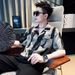 Striped Ice Silk Flower Short-sleeved Men's High-end And Cool, Half-sleeved Men's Summer Thin Five-quarter Sleeved Shirt Coat_viptrois.com