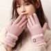 Women's Gloves Winter Velvet And Thick Warm Gloves For Women, Touch Screen Suede Gloves, Outdoor Windproof And Cold Proof Cycling Gloves_viptrois.com