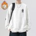 Japanese Heavy Silver Fox Fleece Sweater, Tie-dye Fake Two-piece Fleece Men's Long-sleeved Top_viptrois.com