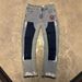 Men's Clothing European And American Style Men's Y2K Patchwork Painted Print Fashion Straight Leg Jeans_viptrois.com