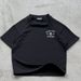 Men's Clothing 25 New Round Neck Short Sleeved Embroidered Jacquard T Shirt Elastic Straight Shorts Suit Trendy Casual Two Piece Suit_viptrois.com