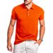 Men's New Polo Shirt Short-sleeved Fashion Lapel Sports Outdoor T-shirt Tops_viptrois.com