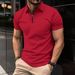 2025 New Men's Casual T-shirt Pullover Summer Trend Fashion Comfortable Lapel Solid Color High Quality Men's Sports Fitness POLO_viptrois.com