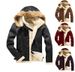 "Men's Faux Fur Spot Jacket – Trendy Oversized Coat With Unique Pattern (Black/Khaki/Burgundy/Brown, S-5XL)"_viptrois.com