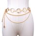 Foreign Trade Waist Chain Women's Metal Sunflower Belt Body Chain European and American Cross-border Atmosphere Adjustable dress Waist_viptrois.com