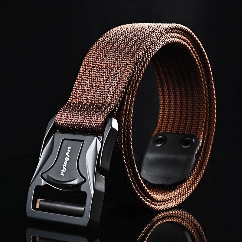 Men's Belts Quick Release Tactical Belt Buckle Nylon Outdoor Pants Waistband Multifunctional Braided Alloy_viptrois.com