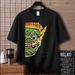 DORAE】Cotton T-shirt (Combed Cotton) Off-White ("Thailand Tosakan Ramayana" Print & Green-Gold Accent) – Cultural Street Style For Urban Commute_viptrois.com