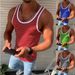 2025 Men's Underwear Running Tank Top Fitness Striped Casual Vest_viptrois.com