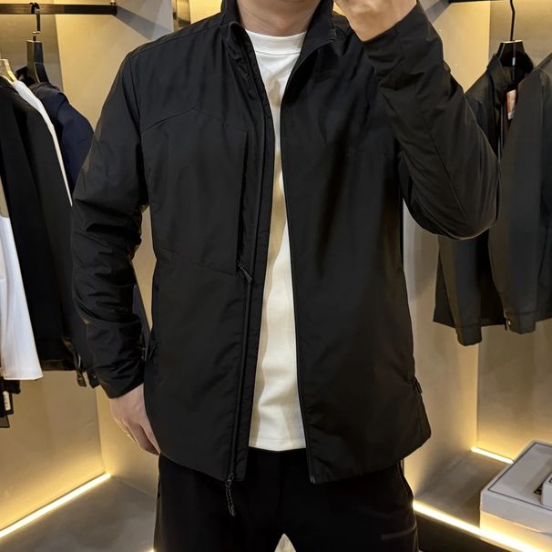 Autumn Winter New Simple Style Men's Unique Padded Jacket Fashion Casual Cotton Coat Business Niche Light Luxury_viptrois.com