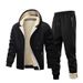 Men’s Fleece Hoodie Set | Winter Sherpa-Lined Zip-Up Jacket & Joggers (Grey/Black/Navy, XS-XXL)_viptrois.com
