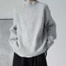 Pure 2024 White Trend Loose Handsome Niche Knitted Autumn Winter New Design Sense Color Style Salt Series Sweater For Men_viptrois.com
