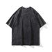 TKPA Doberman Print Washed Vintage High Street Fashion Loose Crew Neck Short Sleeve T-Shirt Unisex Streetwear_viptrois.com