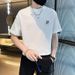 Ruffian Handsome Men's Short-sleeved T-shirt 2025 New Summer Light And Mature Wind Round Neck Front Shoulder Half-sleeved Men's Heavy T-shirt_viptrois.com