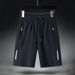 Men's Clothing Summer Ultra Thin Ice Silk Men's Shorts Trend Sports Quick Drying Zipper Loose Casual Running Ice Silk Pants 2023_viptrois.com