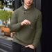 Men's Business Casual Knit Sweater – Stretch Turn-Down Collar Pullover For Office & Layering_viptrois.com