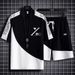 Men's Clothing Waffle Casual Suit Men's Summer Youth Large Size Men's Sports Short Sleeved Shorts Set 1/2 Piece_viptrois.com