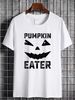 Peter Pumpkin Eater Matching Couple Halloween Costume T-Shirt Summer Streetwear Women Top Graphic Tees Print Round Neck Short Sleeve Slightly Unisex Women Top For Everyday Wear Fashion Stretched Comfortable Graphic T-Shirt For Women Casual Breathable_viptrois.com