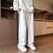 Men's Clothing American Hiphop Heavy Gray Sweatpants Men's Autumn And Winter New Trendy Brand Sports Straight Drape Casual Long Pants_viptrois.com