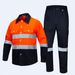 Men's Clothing Fluorescent Orange Pure Cotton Reflective Work Clothes Shirt Lapel Breathable Mesh Labor Protection Clothes_viptrois.com