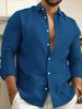 Men's Shirts In Solid Cotton And Linen Colors Are Casual For Young People_viptrois.com