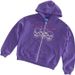 2024 Zipper Hoodie Cool Internet Celebrity Hooded Cardigan Letter Rhinestone New Print Top Jacket_viptrois.com
