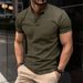 Summer Lightweight Lapel Polo Shirt Men's Short Sleeve Cotton Breathable Fashion Slim Fit Polo Shirt Male Fitness T-shirt_viptrois.com