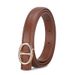 Belt For Female Students Genuine Leather Korean Style Simple Ladies Smooth Buckle Trouser Belt For Women Decorative Belt_viptrois.com