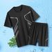 Men's clothing Sports suit men's large size summer running short-sleeved T-shirt quick-drying clothes casual fitness training shorts two-piece suit_viptrois.com